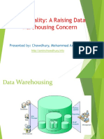 Data Quality and Data Warehousing Concerns