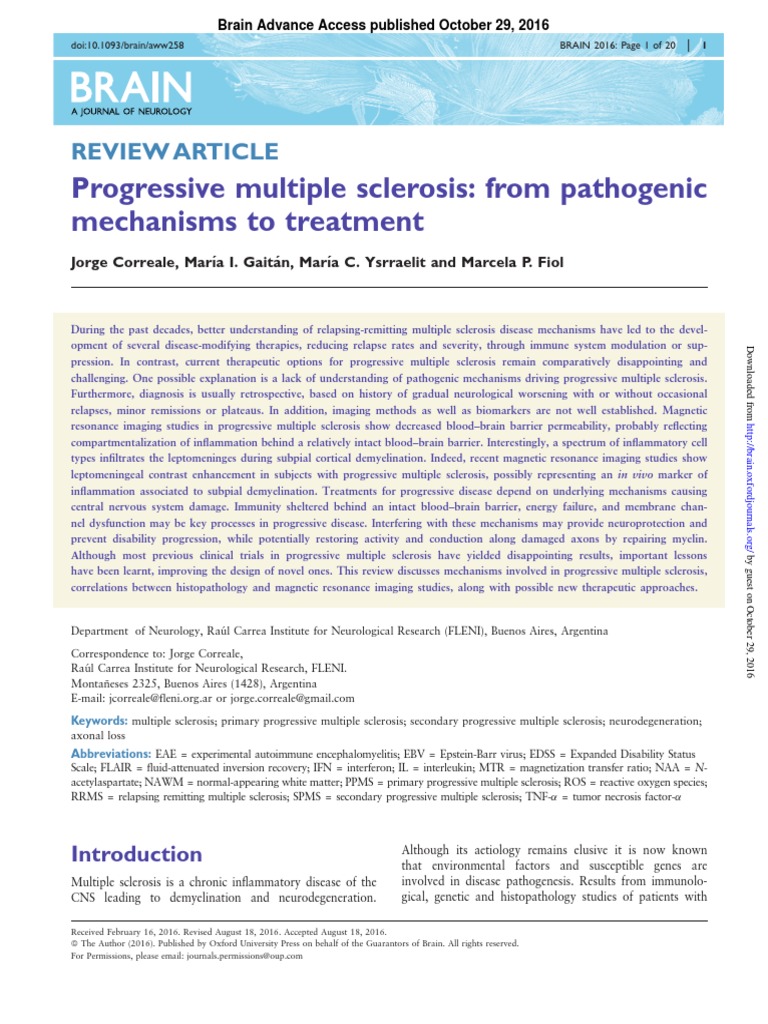 Journal Reading - Progressive Multiple Sclerosis | PDF | Microglia ...