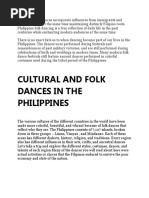 Cultural and Folk Dances in The Philippines