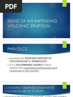 Signs of An Impending Volcanic Eruption