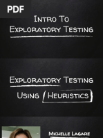 Exploratory Testing Using Heuristics