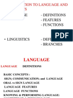 Introduction To Language and Linguistics