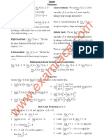 Mathematics Limits PDF