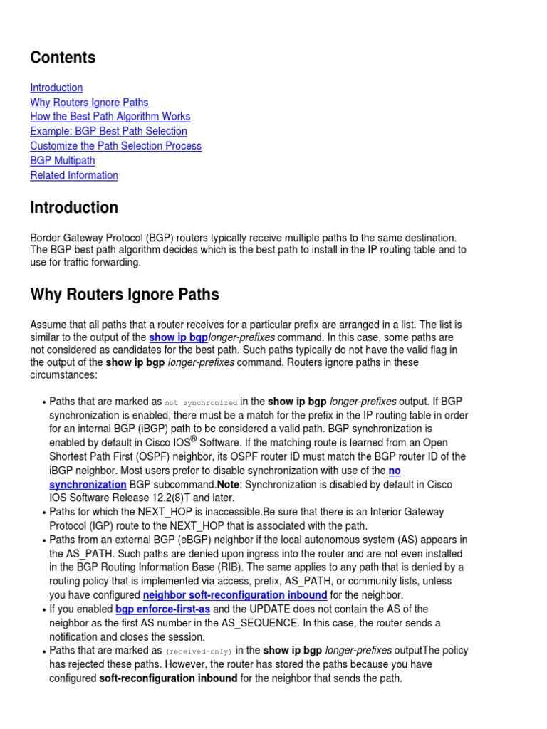 Path Selection PDF | PDF | Routing | Router (Computing)
