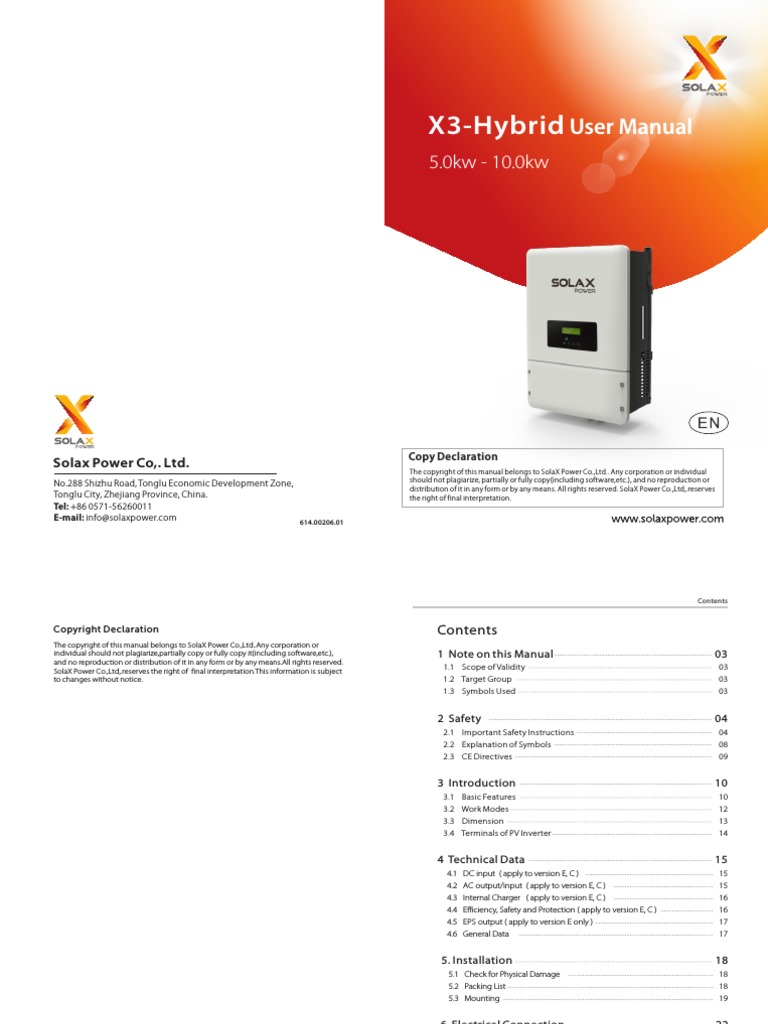 X3 Hybrid User Manual PDF PDF Photovoltaic System Capacitor