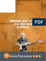 Modern Jazz Style Lick For Bass (C Minor)
