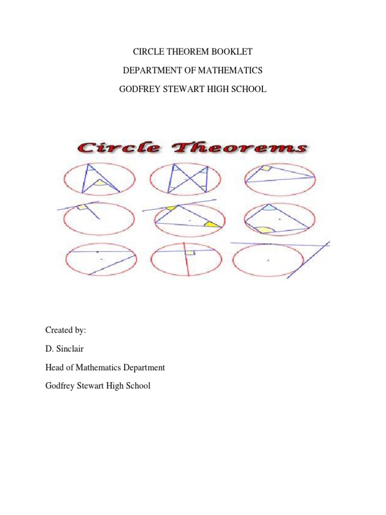 Circle Theorem Exercises Booklet | PDF | Geometric Measurement ...