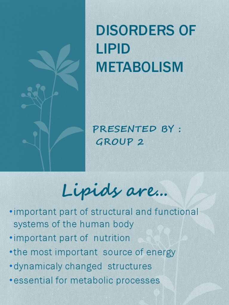 Disorders of Lipid Metabolism | PDF