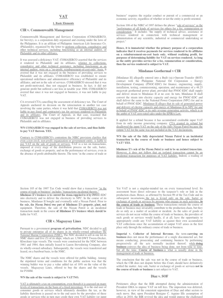 VATcompilation | PDF | Value Added Tax | Tax Exemption