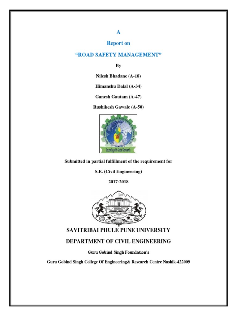 Road Safety Management in India Report | PDF | Traffic Collision | Road ...