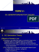 Topic 5:: DC Generators/Motor Theory