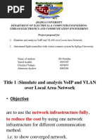 Jigjiga University Department of Electrical & Computer Engineering Stream Electronics and Communication Engineering Project Proposal For