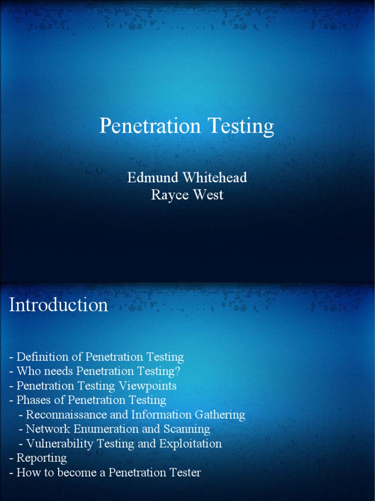 Penetration Testing Overview and Guide | PDF | Penetration Test ...