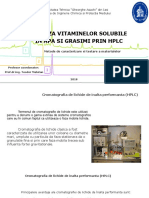 Analiza Vitaminelor Prin HPLC. Gheorghiu Ioana-Adriana