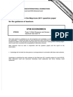 9708 Economics: MARK SCHEME For The May/June 2011 Question Paper For The Guidance of Teachers