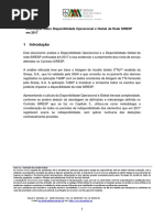 Informação sobre Disponibilidade Operacional e Global da Rede SIRESP em 2017