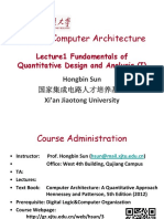 Modern Computer Architecture: Lecture1 Fundamentals of Quantitative Design and Analysis (I)