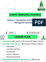 Ecne610 - Managerial Economics