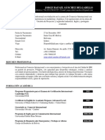 Curriculum Vitae Jorge Sánchez 2017