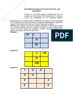 Los Cuadrados Mágicos Multiplicativos de Los Enteros: Actividad