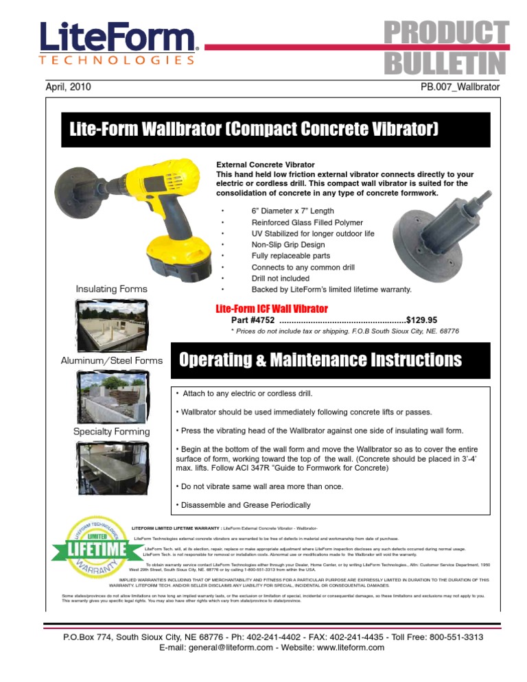 Wallbrator Download Free PDF Implied Warranty Concrete