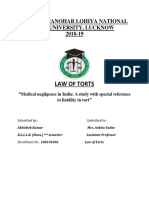 Medical negligence in India: A study of liability in tort