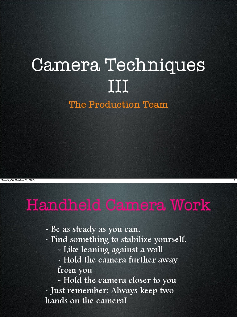 Camera Tech III Blog | PDF | Tripod (Photography) | Optical Devices