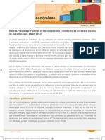 Boletín Económico Fuentes de Financiamiento y Condición de Acceso Al Crédito de Las Empresas (ENAE 2012) PDF