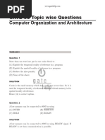 Computer Organization and Architecture: GATE CS Topic Wise Questions