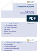 Change Management: DR Rajshree Mootanah Department of Design & Technology Faculty of Science and Technology