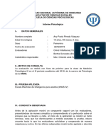 Informe Psicológico UNAH: Análisis de Resultados WAIS-IV