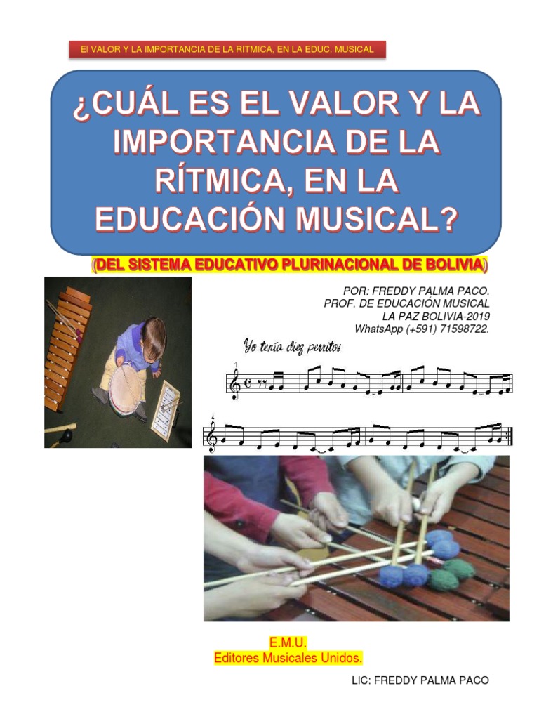 Importancia de la Rítmica en Educación Musical | PDF | Ritmo | Tempo