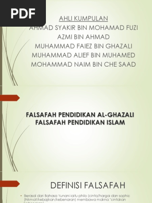 Falsafah Pendidikan Al Ghazali Pdf