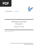 Network Analysis Syllabus: Thomas de Graaff