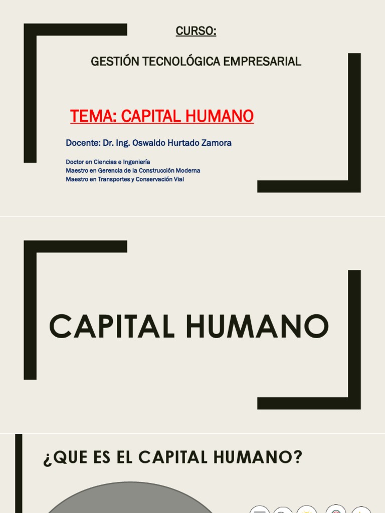 El Capital Humano Pdf Capital Humano Capital Economía