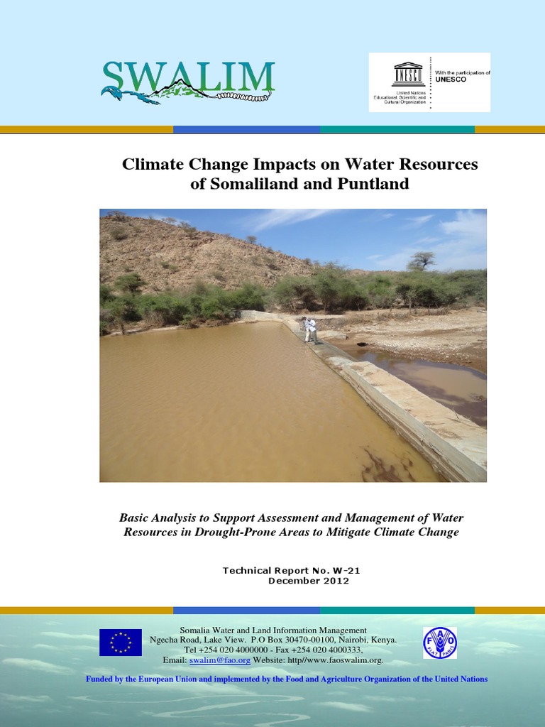 W-21 Climate Change Impacts On Water Resources of Somaliland and ...
