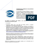 Definición Del Sistema de Evaluación de Los Estudiantes PDF