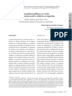 Las Políticas Públicas y Su Visión de La Economía Social y Solidaria en Argentina