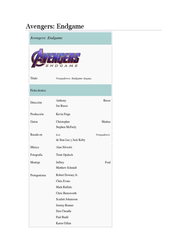 Avengers | PDF | Cine | Ocio