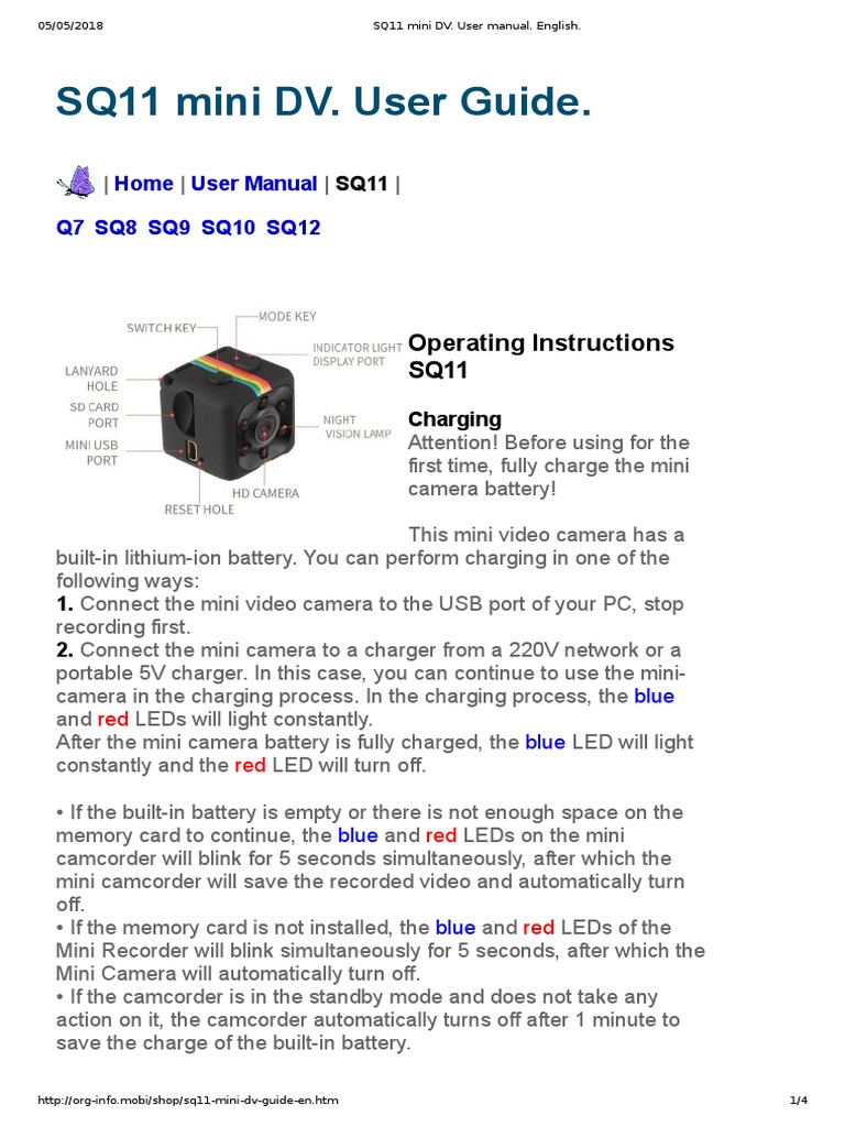 SQ11 Manual OrdInfo PDF Camera Film And Video Technology