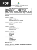 SPR INF.155 Organizacao Arquitetura 2018 1