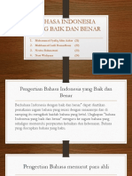 Bahasa Indonesia Yang Baik Dan Benar