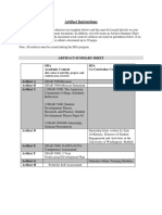 Portfolio Artifact Summary Sheet
