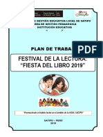 Plan de Trabajo Festival de La Lectura 2019