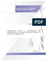 Lineamientos para La Actualizacion de Informacion de La Pagina Web Institucional y Sitios Complementarios IEPC 2019 PDF