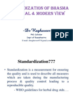 Standardization of bhasma - classical & modern view