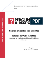 Materiais em Contato Com Alimentos - Perguntas e Respostas