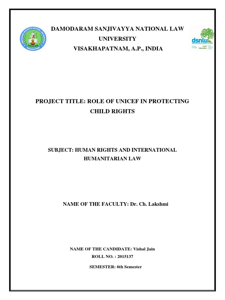 UNICEF's Role in Child Rights Protection | PDF | Children's Rights ...