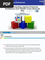 Cloud Computing Requires Enterprise Architecture and TOGAF 9 Can Show The Way