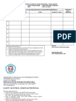 Kartu Kontrol Peserta Ujian Proposal